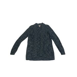 J.Crew Women's Open Front Cardigan Sweater XS Gray Marled Cotton Linen Blend